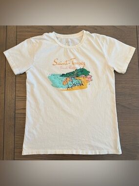 Vici White Cotton Graphic Tee